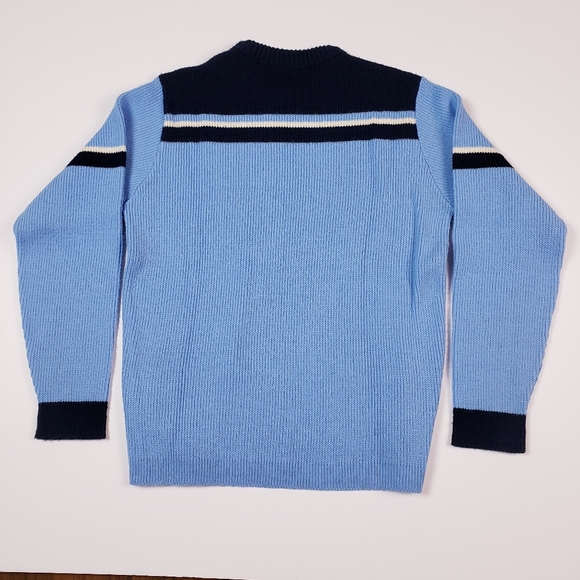 Vintage 90's Sears Ribbed Textured Woven Pullover Crewneck Sweater - Picture 2 of 3